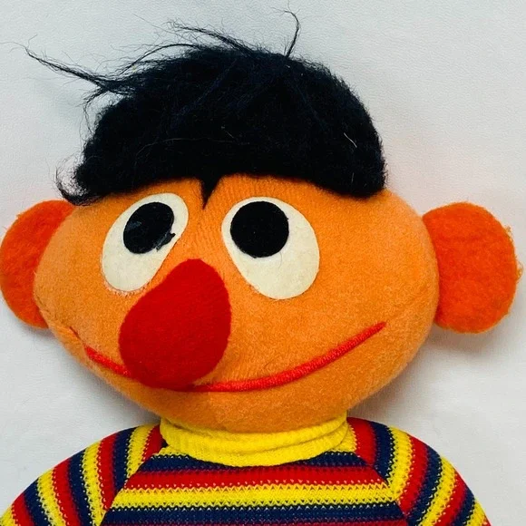 Vintage 1970s Sesame Street Knickerbocker Ernie Plush‎ Stuffed Toy Taiwan - Picture 2 of 7